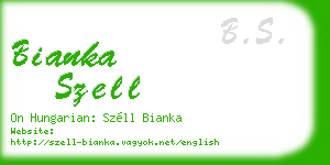 bianka szell business card