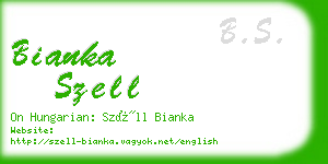 bianka szell business card